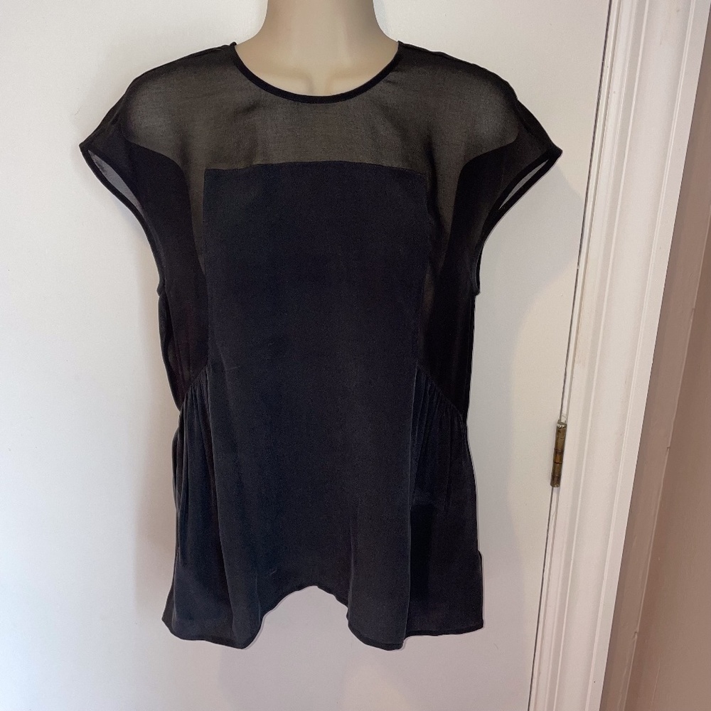 Madewell silk cap sleeve blouse